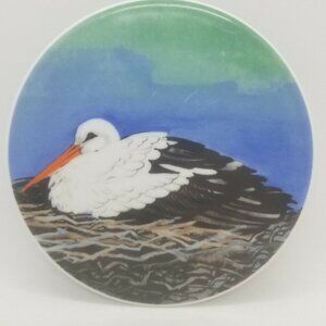 RARE Stork on Nest by Artist Mads Stage Bing & Grondahl Denmark B & G Plate